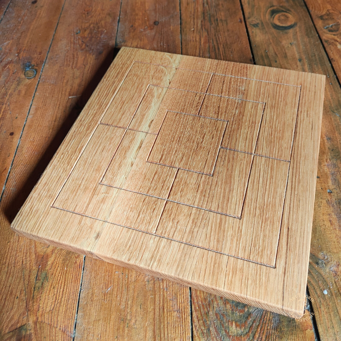 Mérelle de 9 (jeu du moulin) – plateau de jeu médiéval – Image 2