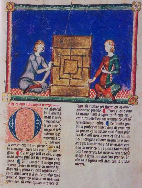 Mérelle de 9 (jeu du moulin) – plateau de jeu médiéval – Image 3